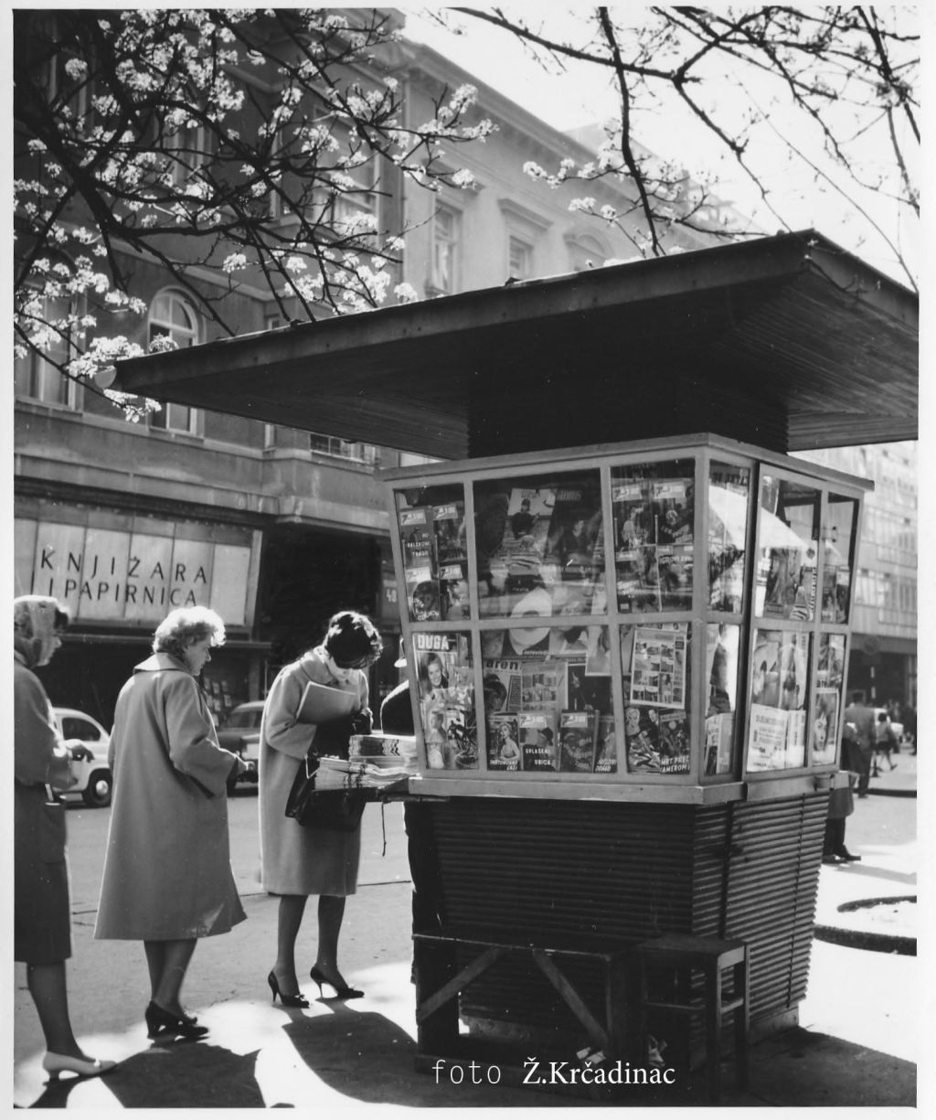 Trg Petra Preradovića 1960. godine. Kiosk